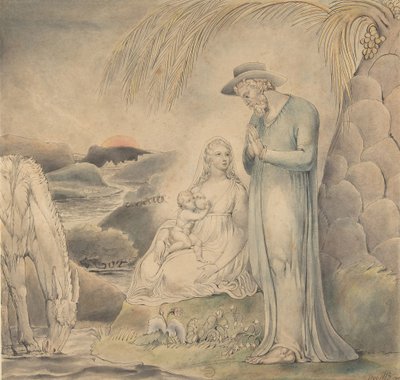 The Rest on the Flight into Egypt, 1806 by William Blake
